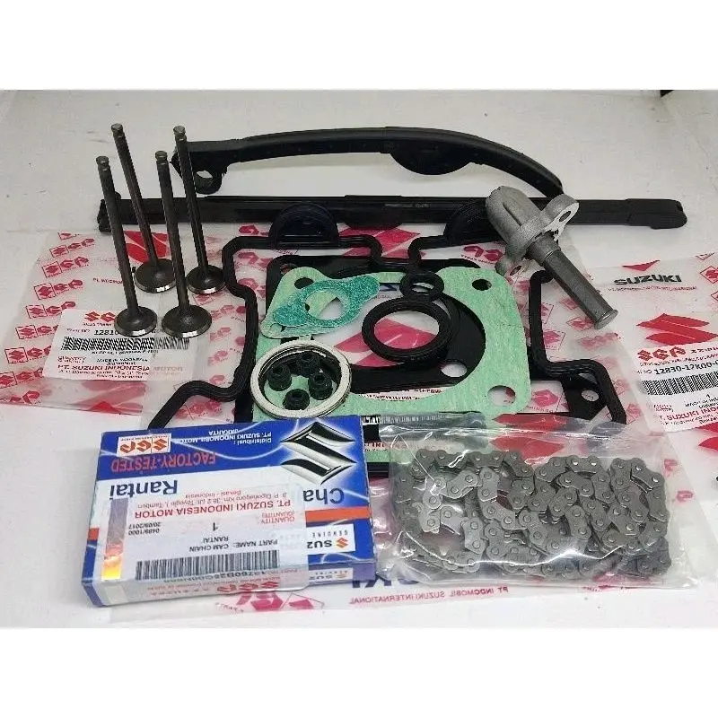 PAKET KOMPLIT SATRIA FU PAKING TOP SET + KARET HEAD + KLEP SET+ TONJOKAN + LIDAH TENSIONER Engine