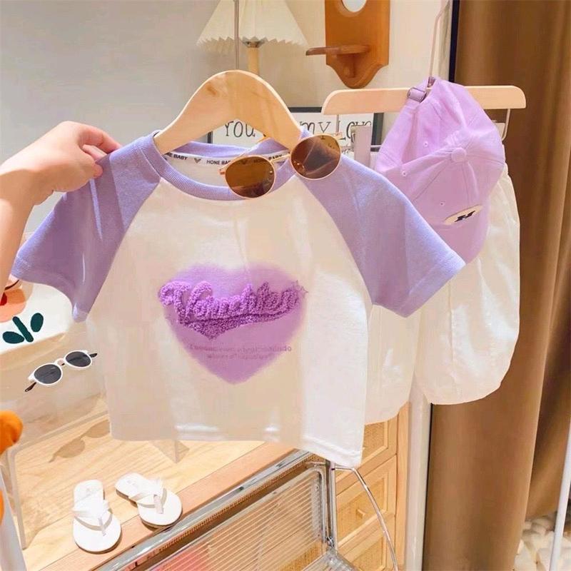 t shirt kaos import anak perempuan / atasan import anak perempuan 2 tahun-7 tahun Katun 5