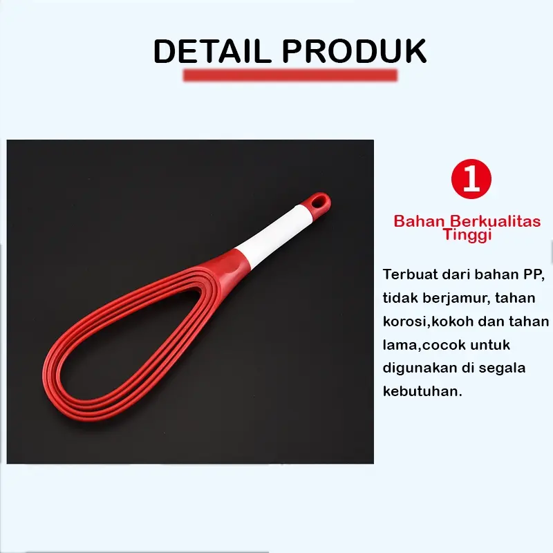 PPG_Pengocok Dan Pengaduk Telur Manual Egg Whisker Silikon Bisa Dilipat Eggs Beater Manual Alat Dapur 2