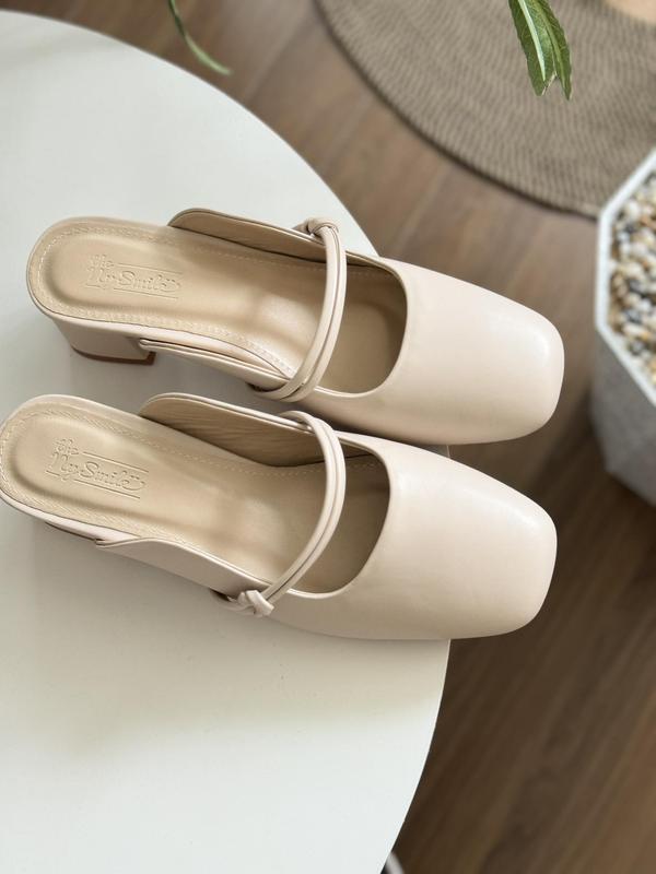 Sục mũi vuông 5 phân dép sục 5p quai thắt - THENYSMILE - WAGU form nhỏ +2 size