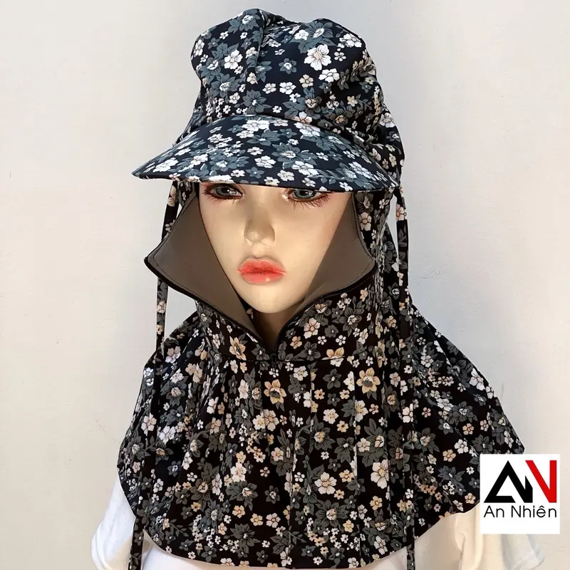 nón chống nắng khóa kéo giữa chất thun lạnh 4 chiều ATI 1