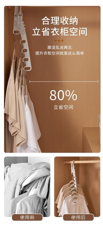 Product Introduction of Foldable Five-Hole Clothes Hanger Travel Business Traveling Portable Hotel Plastic Hang the Clothes Artifact Dormitory Clothes Hanger Hook 1Pcs 3