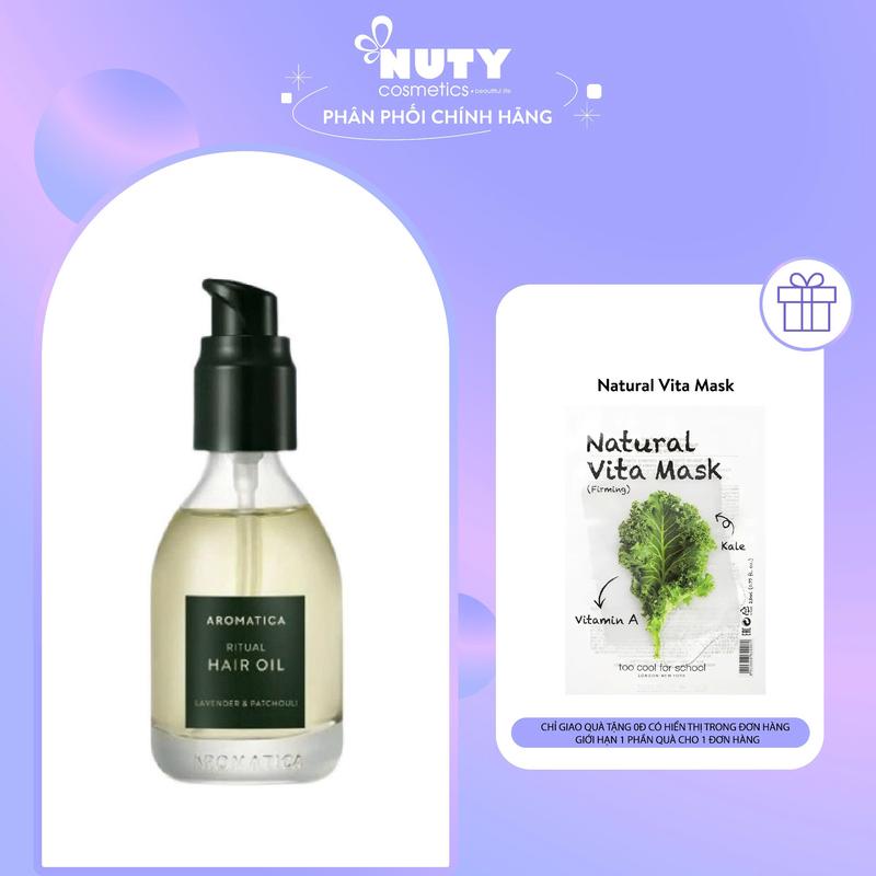 [Tặng mặt nạ] Tinh Dầu Dưỡng Tóc Không Silicon Hoa Oải Hương & Hoắc Hương Aromatica Ritual Hair Oil Lavender & Patchouli (50ml)