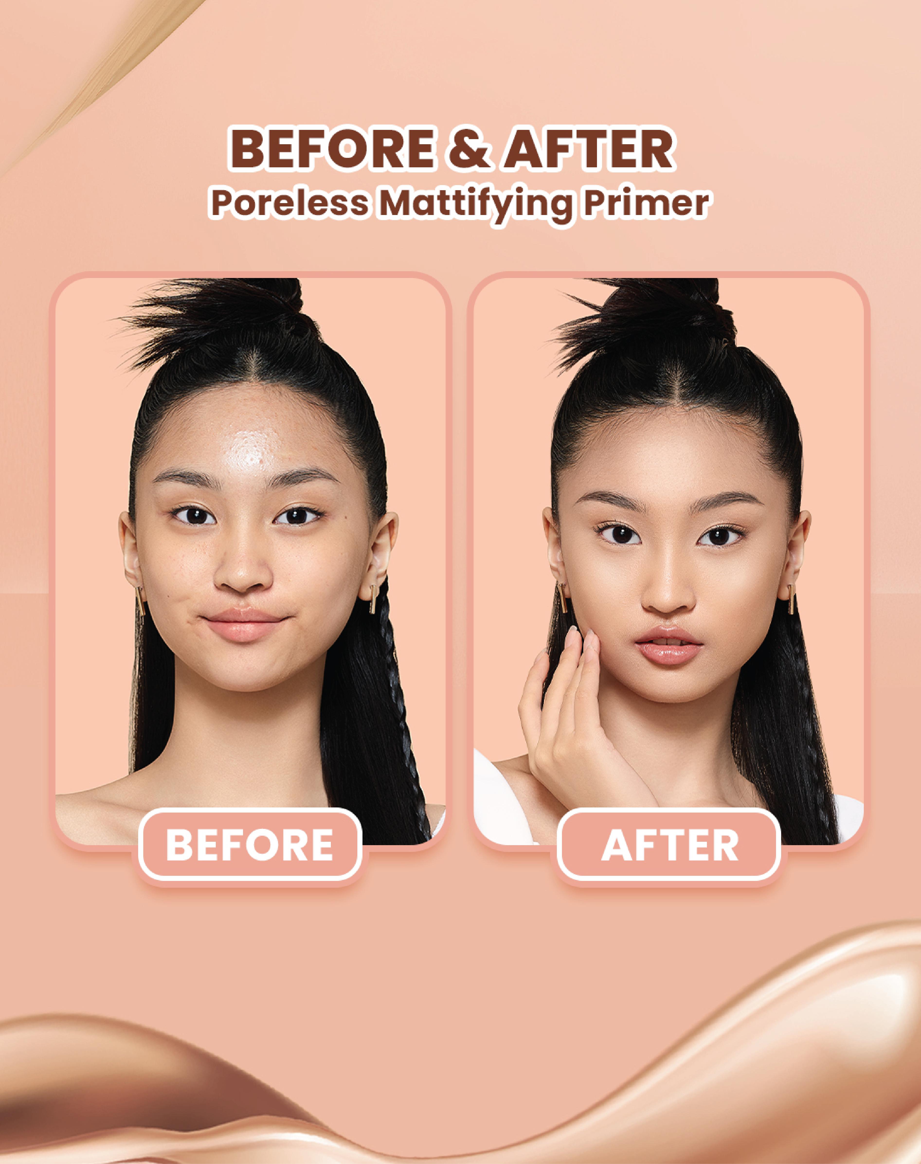 Hanasui Poreless Mattifying Primer - Menyamarkan Pori - Pori Garis Halus Kerutan Mengurangi Noda Hitam Base Make Up Tahan Lama