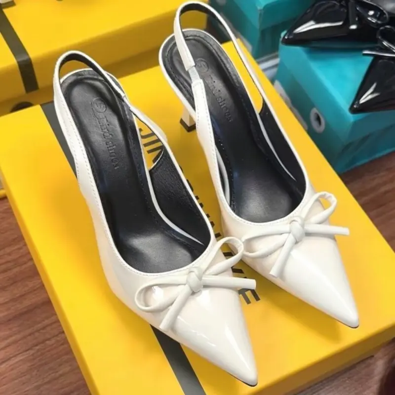 Giày cao gót thắt nơ cao 7 phân 9 phân- Nữ Shoes