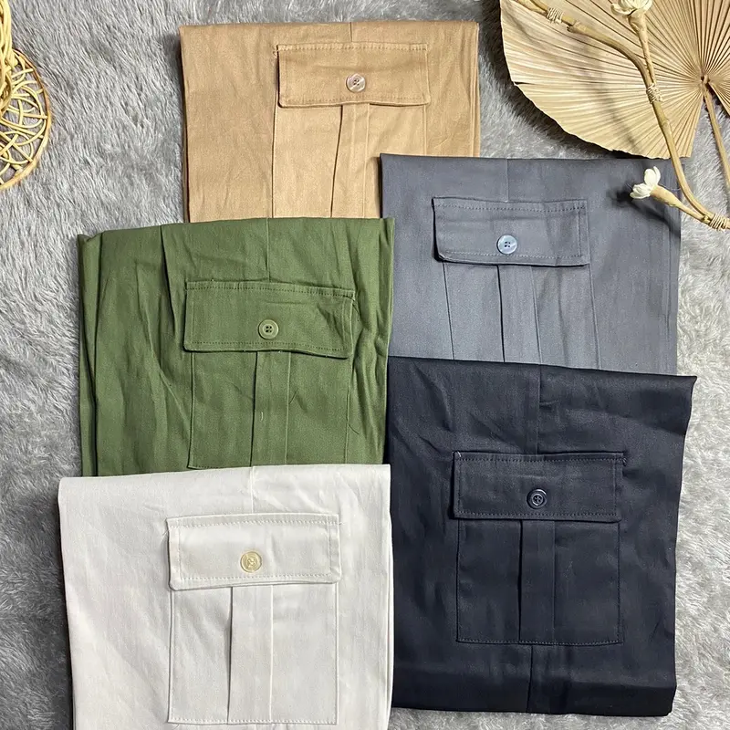 AESTORE - Zena Celana Kulot Cargo Panjang Wanita Highwaist Premium Berkancing Rasleting Bahan Twill Combad Premium Kekinian Korean Style Kantong kanan kiri pinggang belakang Karet  celana panjang Kerja Bawahan Basic Formal Samping Kantor Nyaman outfit 4