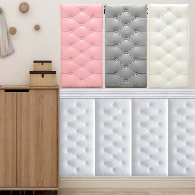 Self Adhesive 3D Foam Wall Panel, Waterproof & Anti-collision Wall Trim, Thickened Textured Wall Sticker for Bedroom, Living Room, Restaurant, School, Hotel Decor 2