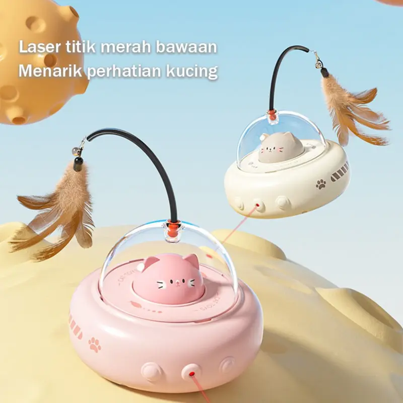 2 in 1 Mainan Hewan Peliharaan Listrik /Baru Cerdas Interaktif Kucing Mainan/Mainan Untuk Kucing Mainan Bulu/Mainan Kucing Sensor Listrik 2