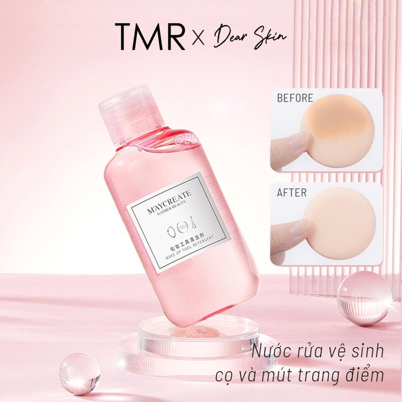 Nước Rửa Vệ Sinh Cọ Và Mút Trang Điểm Maycreate Make Up Tool Detergent (157ml) Mỹ Phẩm Mascara