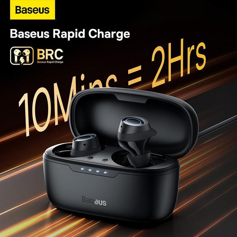 【Baseus Earphone Tai nghe Nhét Tai Nghe Nhạc không dây Baseus Bowie MA10 ANC khử tiếng ồn 48dB, thời gian chơi 140 giờ, Bluetooth 5.3, tai nghe chống nước IPX6 thể thao