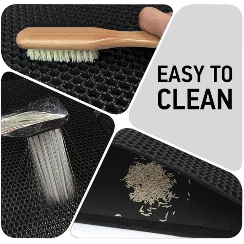 [120CM] Cat Litter Mat Double Layer Cat Mat Trapping Mat Waterproof Washable Carpet Extra large 3