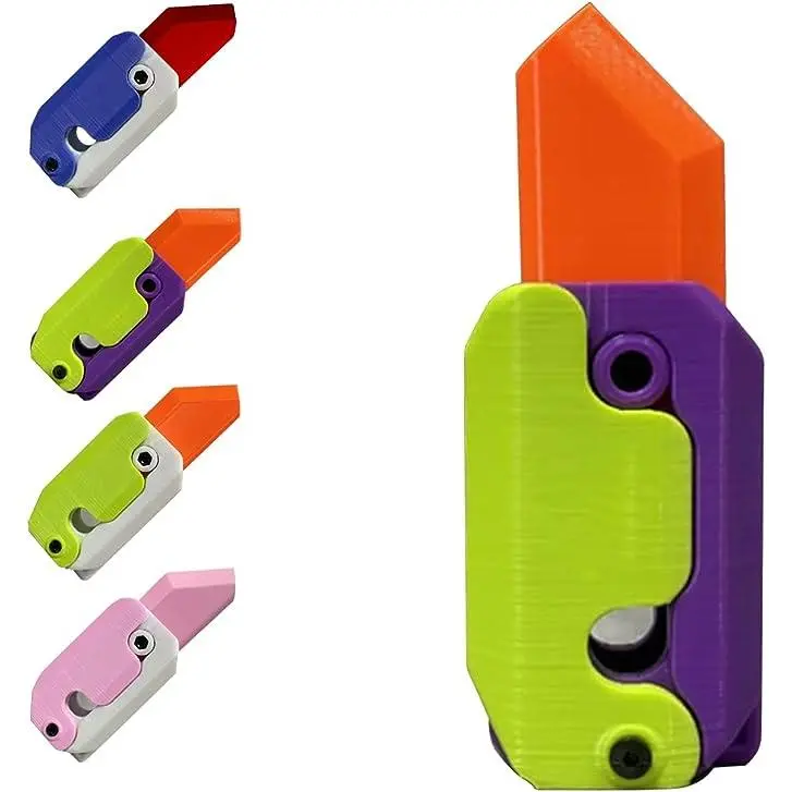Pisau Mainan Fidget Baru 2023, Pisau Turnip, Mainan Pisau Fidget Cetak 3D, Mainan Dewasa, Mainan Fidget EDC Plastik, Mainan Pereda Stres Kecemasan, Mainan Wortel Fidget Lucu 0