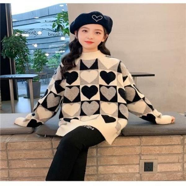 Áo Len Cho Bé Gái, Len Giống Lông Chồn, Quần Áo Mùa Đông, Dày Dặn, Áo Chui Đầu, Phong Cách Phương Tây, Thích Hợp Cho Trẻ Em Trung Bình Và Nhỏ, Phong Cách Hàn Quốc, Áo Lớp Nền Thời Trang, Thoải Mái, Áo Len Trẻ Em, Dễ Thương, Hàng Mới Về 2024 3
