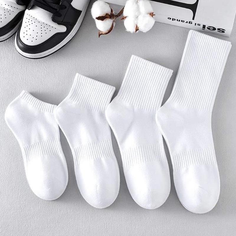 Tất Vớ Trơn Trắng ,Đen Thể Thao Nam Nữ Cổ Cao,Cổ Trung, Cổ Siêu Ngắn,Cổ Lười Thời Trang Unisex Style Hàn Quốc.