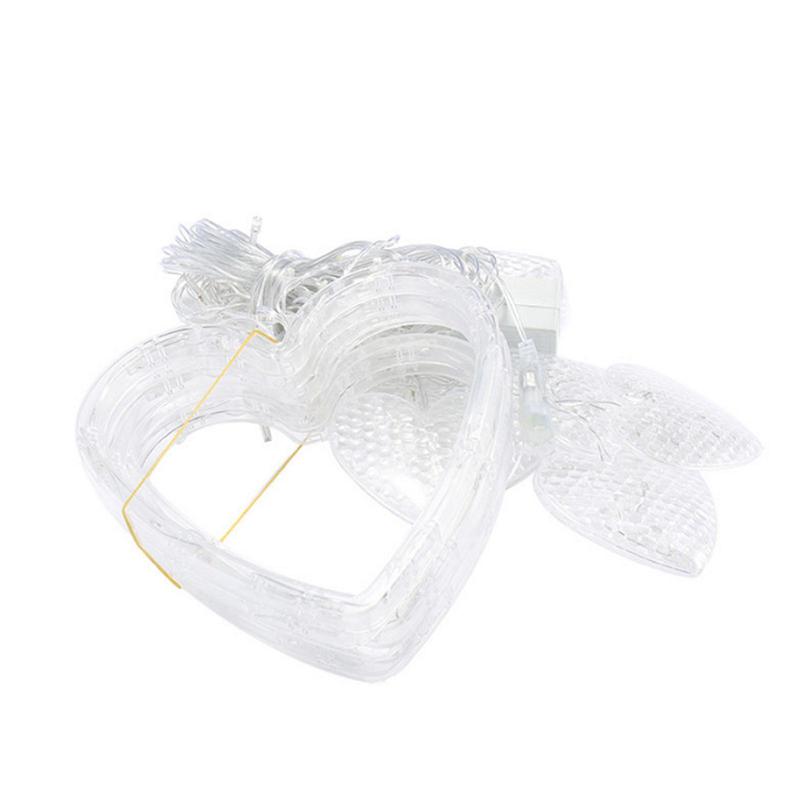 Product Introduction of Heart Design LED Fairy Curtain Light, Battery Powered Wire String Lights without Batteries, Novelty Ambient Lights, Suitable for Festival, Bedroom & Party Decor 4