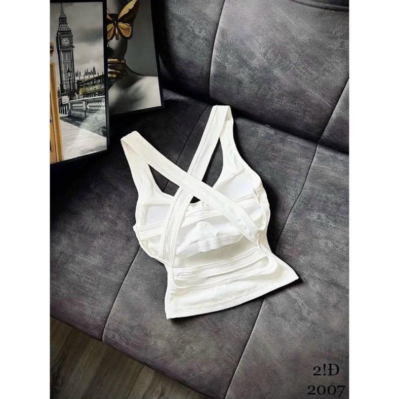 Áo ba lỗ bozip dây bản chéo lưng kiểu có mút đẹp áo kiểu áo nữ đẹp