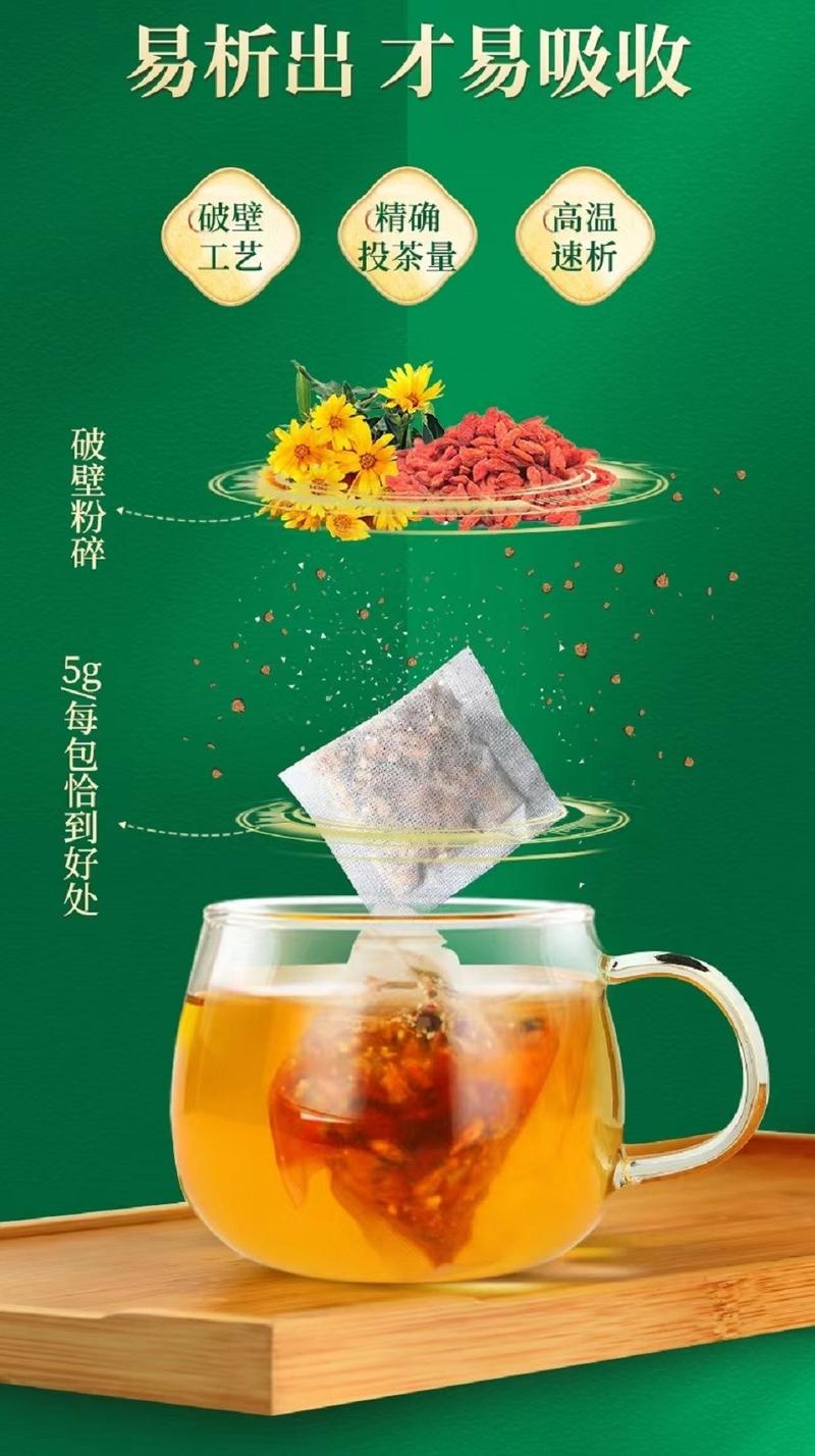Product Introduction of 【SG hot selling】Beijing Tongrentang Dandelion Chrysanthemum Cassia Seed Tea Bag(Clearing heat and removing toxins, clearing the liver and improving eyesight, moistening the bowels and laxatives, and inducing diuresis to disperse lumps 21