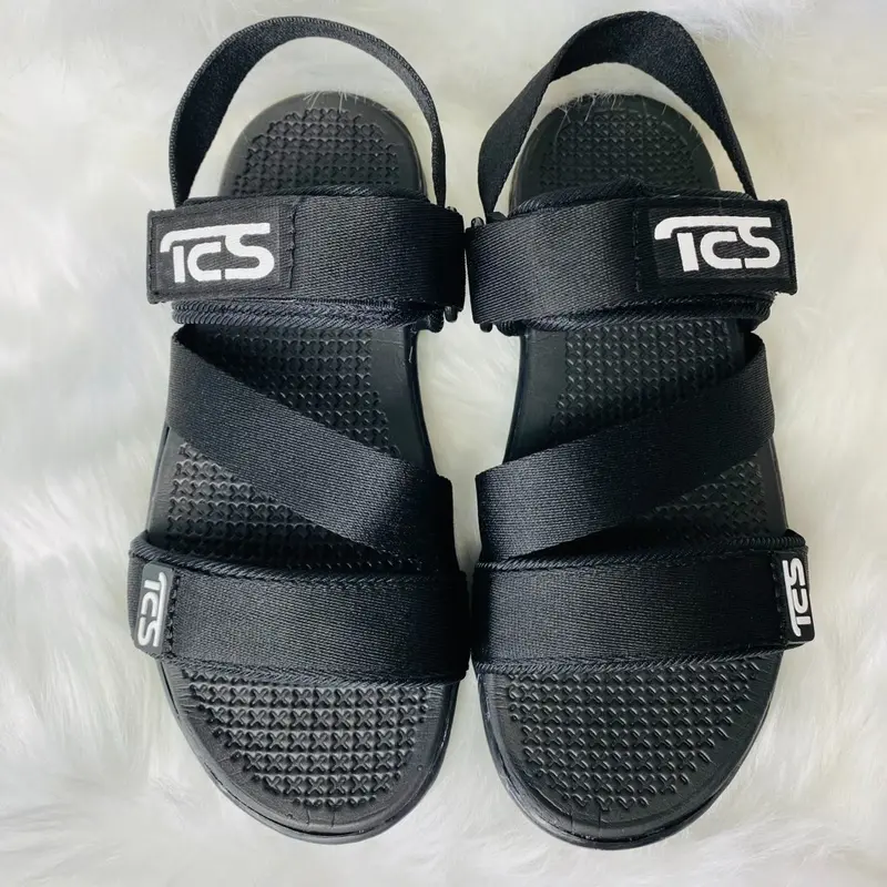 Dép Sandal TCS Hàng Xưởng Nam Nữ Chống Trượt Đế Cao Su Nhân Tạo - DéP, Đế Bằng 6