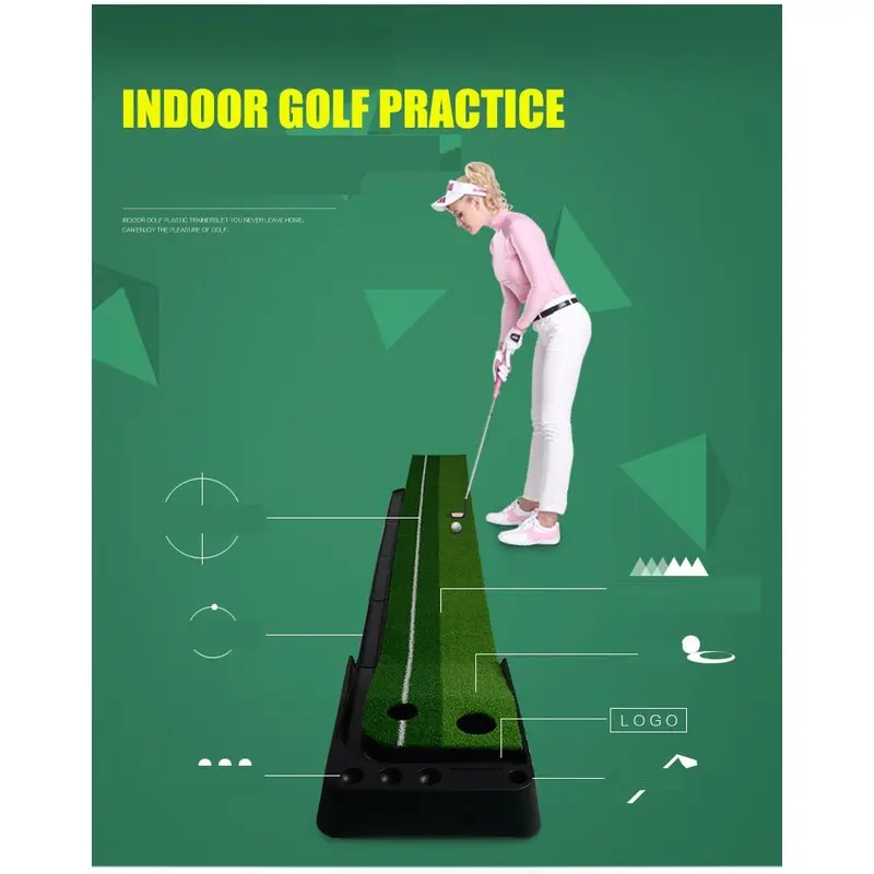 Putter Practice Device, Indoor Golf, Rubber Sole Putter Practice Device 2