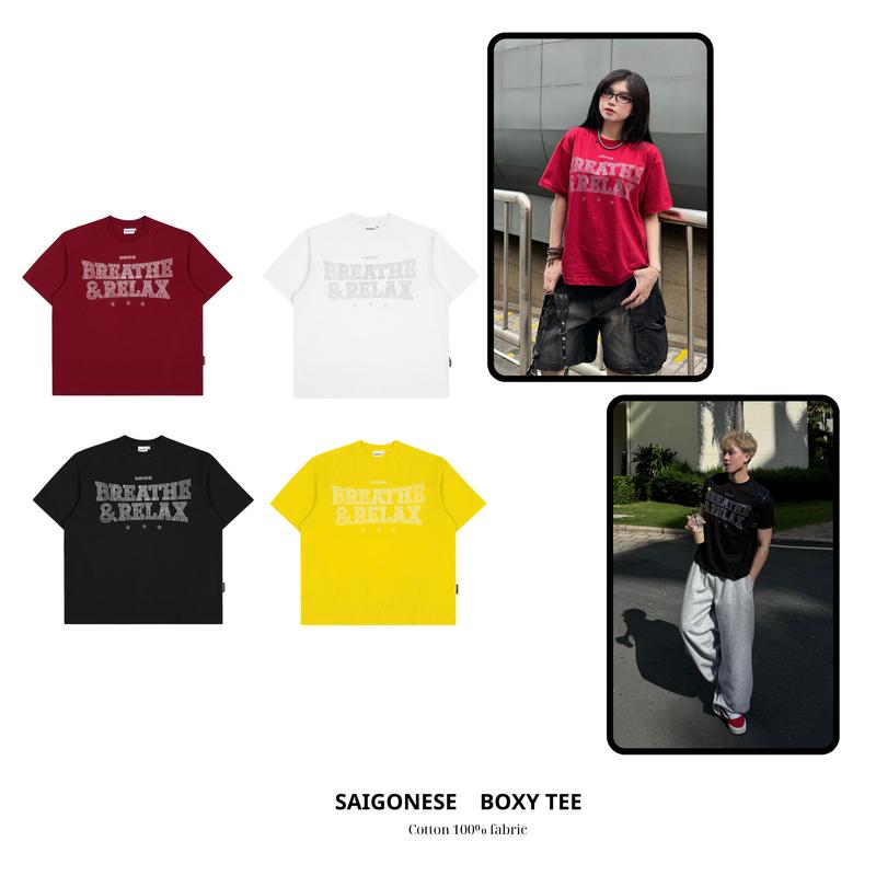 [DEAL MỞ BÁN] Áo Đính Đá Form BOXY SAIGONESE Unisex Nam Nữ cotton