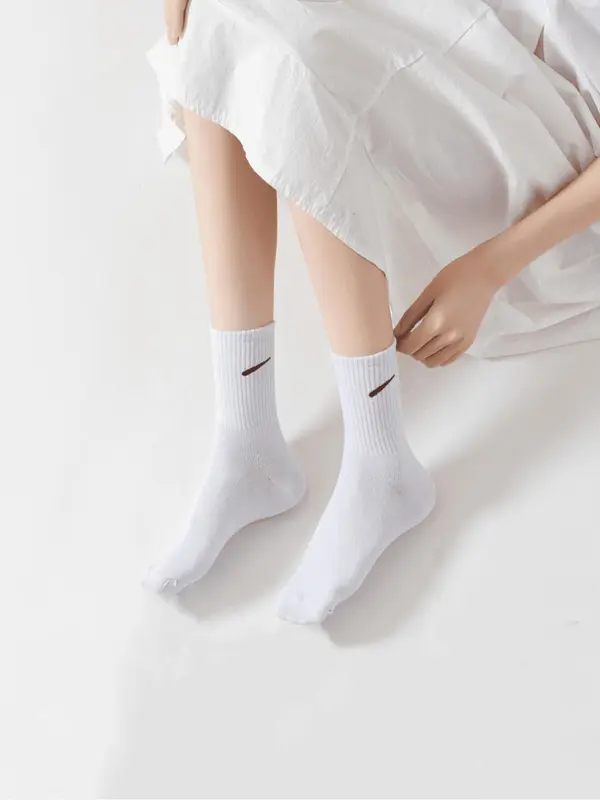 Women's Striped Print  Ankle Socks, Casual Comfy Breathable Socks for Daily Wear, Multipack Knit Socks for All Seasons 5