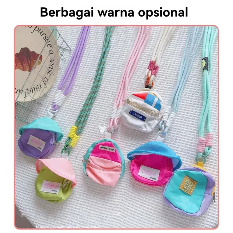 Dompet koin kunci warna-warni yang kreatif, boneka kartun, casing ponsel kecil yang lucu dan kreatif, selempang panjang Tali universal. Tali telepon selempang universal dalam berbagai desain.Gelang kunci halus buatan tangan dari resin akrilik berkualitas 2