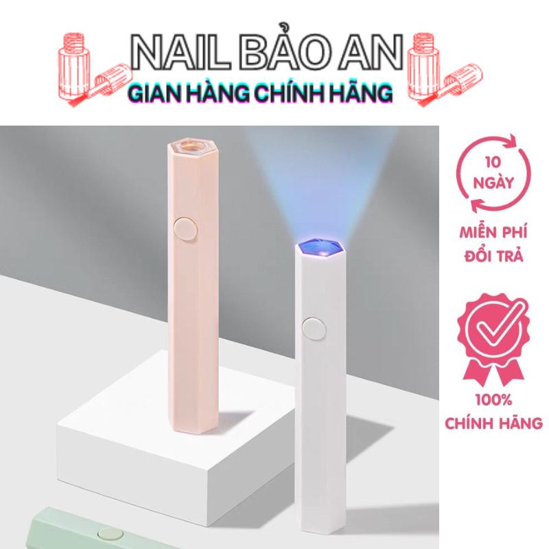 Đèn hơ móng mini 1 ngón tích điện, Máy hơ gel nail 1 bóng 3W Cầm Tay đèn  hơ