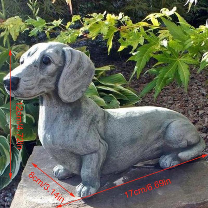 Product Introduction of Dachshund Statue Garden Decor Memorial Dog Figurines Puppy Lying Down Decor Garden Decoration  Accessories Home Garden Decor 21