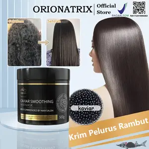 [Beli 1 Gratis 1] Masker Rambut Pelurus Cepat 3 Menit, Memperbaiki Rambut Kering dan Kusut, Kondisioner Keratin, Krim Pelurus, Kondisioner Kaviar, Perawatan Penghalus untuk Rambut Rusak