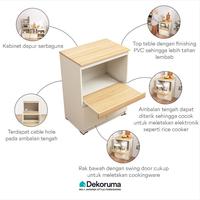 Gambar Dekoruma AOI Kabinet Lemari Dapur Kayu Minimalis - Kitchen Cabinet - Cokelat dari Dekoruma Official Store Kota Bekasi 3 Tokopedia