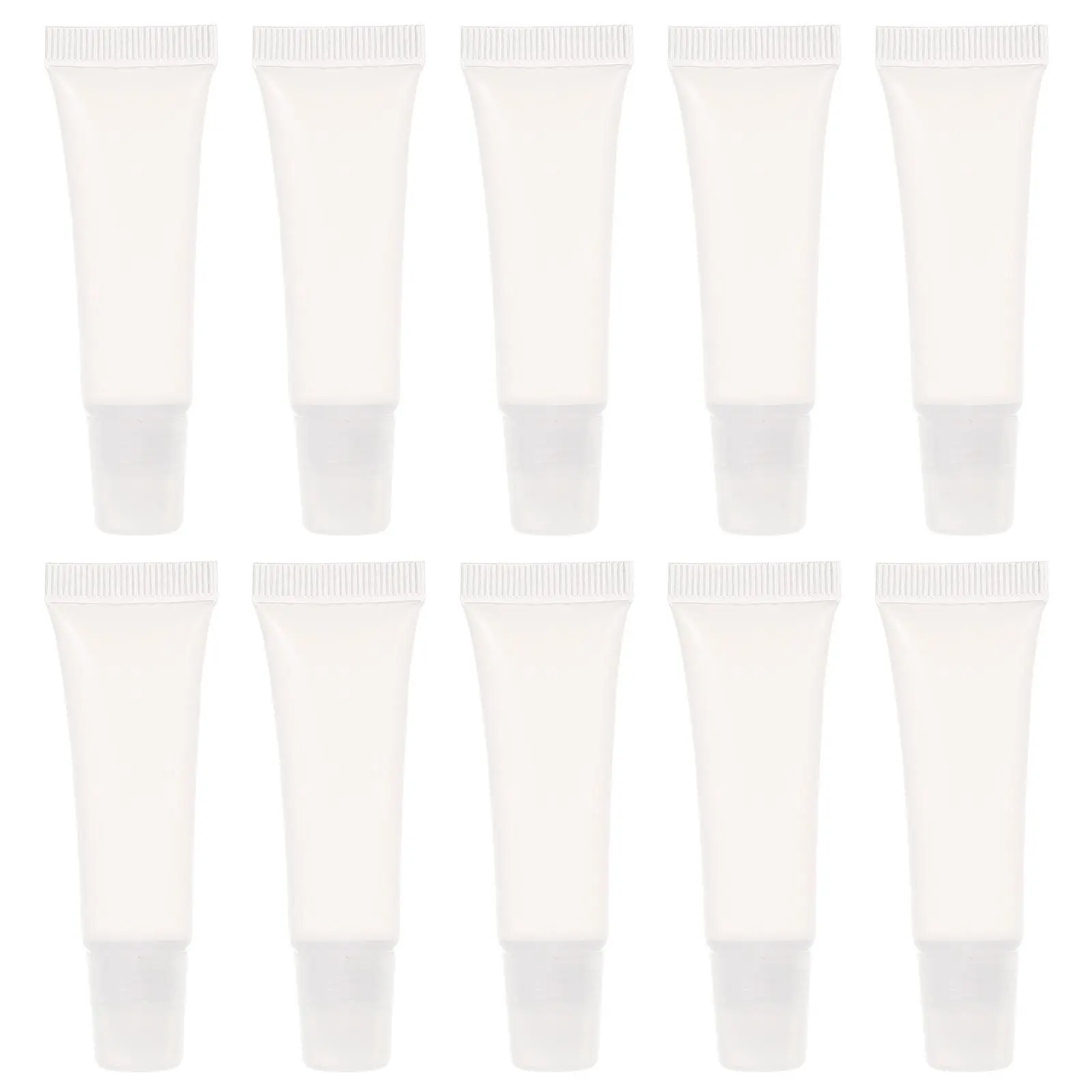 Empty Tube of Lip Glaze Hose Lipstick Containers Refillable Gloss Wand Tubes Clear Travel Stickers Plastic 8.5x3cm 10 Pcs