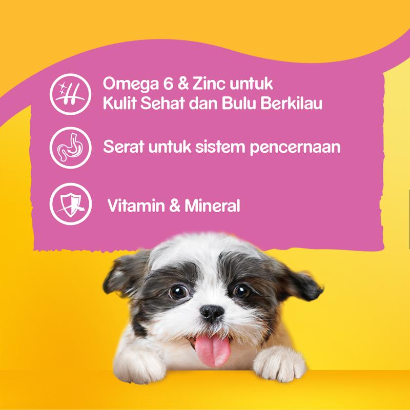 Pedigree Makanan Anak Anjing Basah Pouch rasa Chicken 130 gr- Isi 12 4