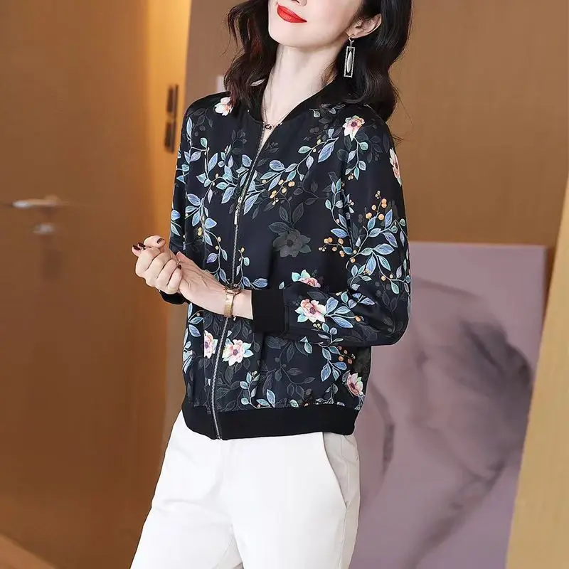 Knitted Chiffon Long Sleeve Sunscreen Coat Women's Summer New Jacket Casual Loose Thin Baseball Uniform Fashion Short Coat