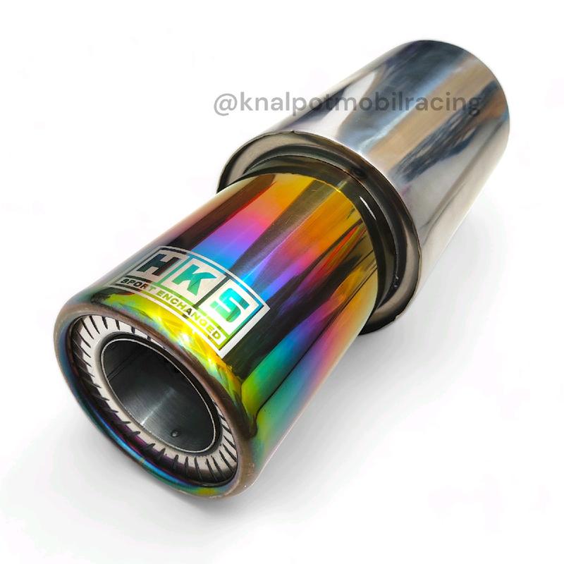 HKS Sport Knalpot Mobil Racing Tipe Bass Soft untuk Kendaraan Harian Anda suara adem Motorcycle 4