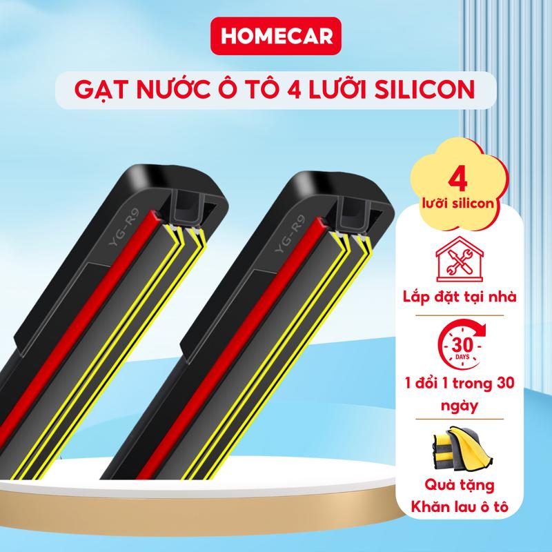 Cần Gạt Mưa Ô Tô Thân Mềm 4 Lưỡi WIPER BLADE Cao Cấp Chống Ồn Không Tạo Vệt Nước Lắp Được Tất Cả Dòng Xe Đa Năng Giá Rẻ bật  gạt gạt  mưa g at