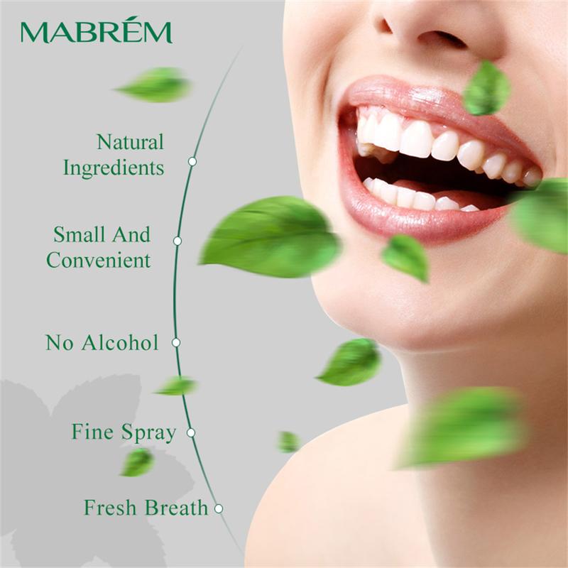 MABREM Oral Spray Freshens Breath, Deodorizes And Leaves Fragrance Portable Breath Freshener To Prevent Bad Breath Peppermint Fresh Mouth Mist 3