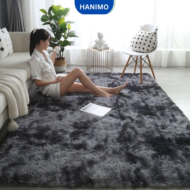 Thảm lông trải sàn loang phòng ngủ, trang trí phòng khách kích thước 1m6x2m - HANIMO