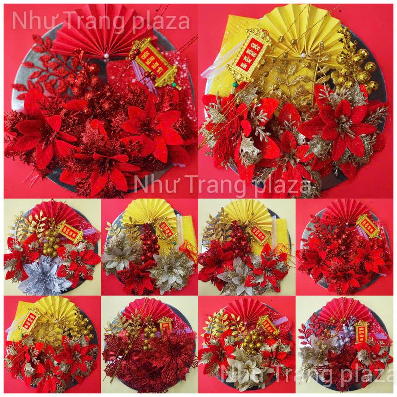 [Sỉ] 10 set VIP trang trí tháp bánh, tháp nước, tháp oản, phụ kiện trang trí tết đẹp (hàng loại 1)