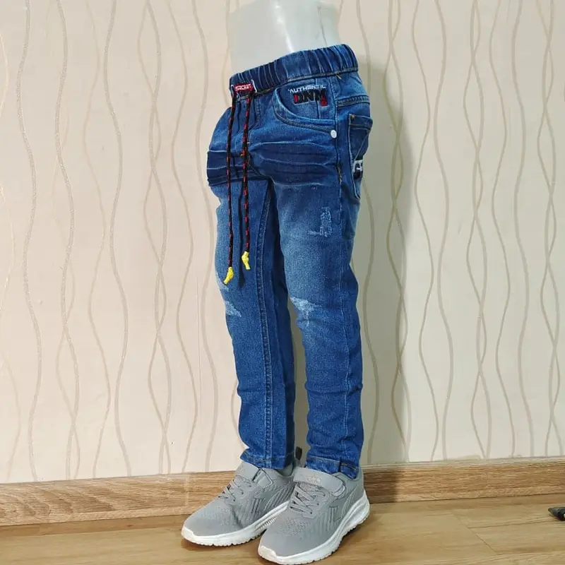 Celana Panjang Anak Laki-laki Usia 4 - 12 Tahun Bahan Jeans Stretch / Melar Model Sobek DISTRO Gaul kekinian motif Fashion /leTackling 4