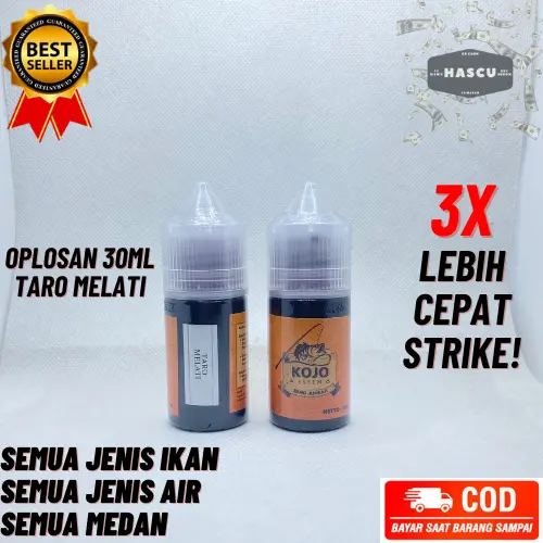 STRIKE KILAT SI PALING GACOR! Umpan Pancing Essen Kojo 30ml Aroma Taro Melati Galatama Galapungan Harian Lomba Untuk Semua Jenis Ikan