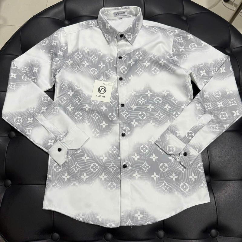  Áo sơ mi Nam Tay dài phối loang chất Vải Dày Dặn Đẹp Menswear Hoodie Shirt Có Cổ 