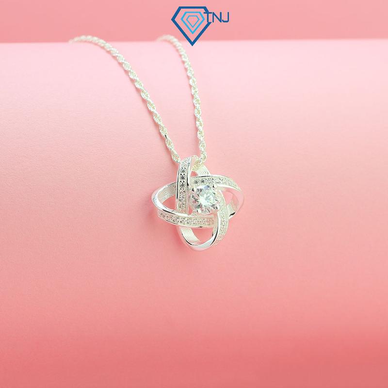 Dây chuyền bạc nữ M.o.i.s 5mm 4 cánh đẹp DCNM0008 - Trang Sức TNJ