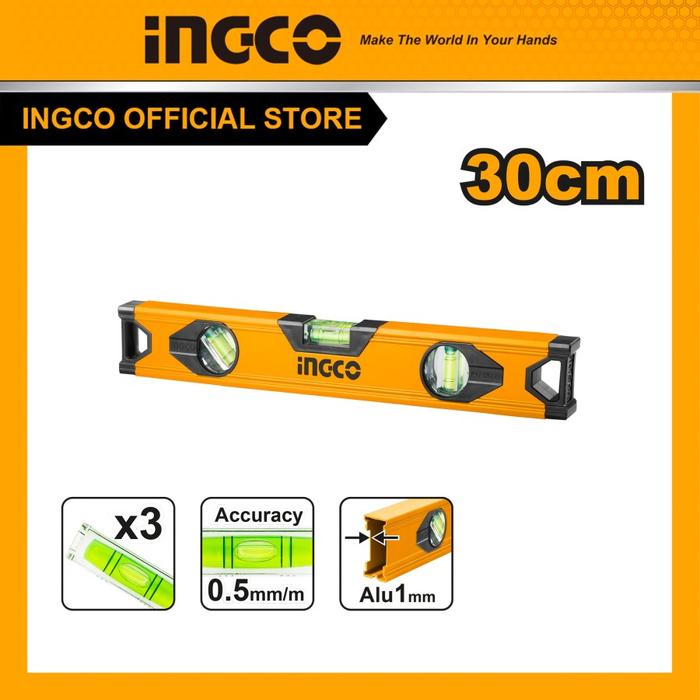Gambar HSL18030 WATERPASS ALUMINIUM 12 " 30cm INGCO dari INGCO INDONESIA Kota Administrasi Jakarta Pusat Tokopedia