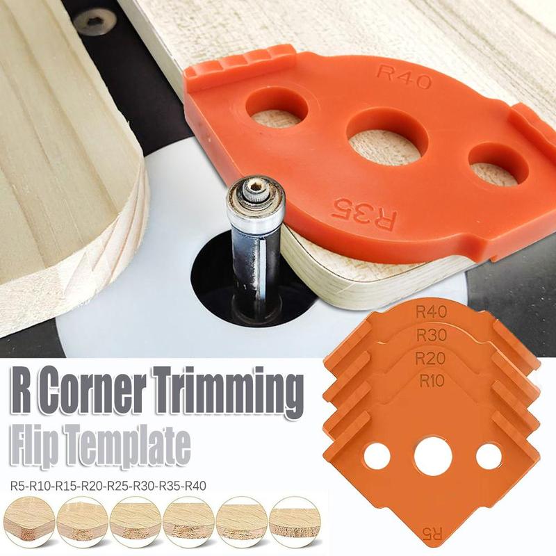 Woodworking R-corner Trimming Template, Semi-round Quick Positioner, Engraving Machine Trimming Machine Woodworking Round Corner Positioner 1