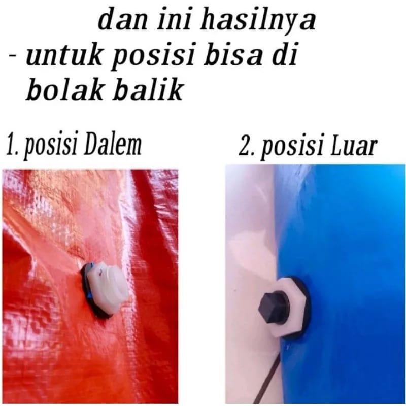 PEMBUANGAN AIR KOLAM TERPAL 4