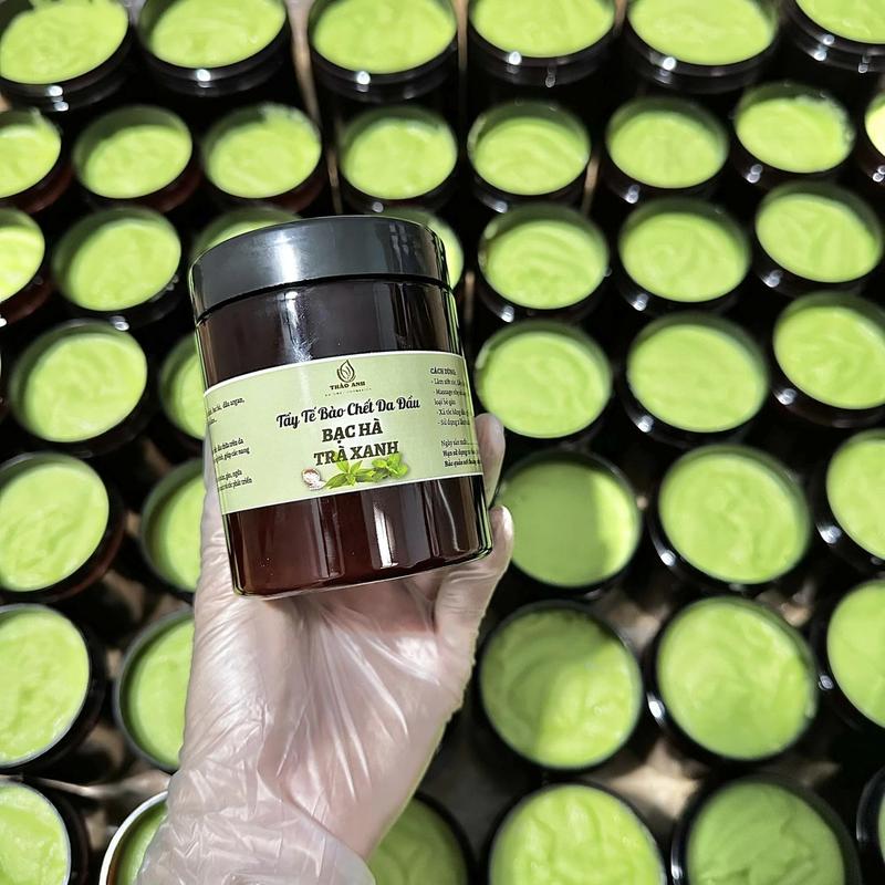 Tẩy tế bào chết da đầu Bạc Hà Trà Xanh Cam mật ong Tẩy tế bào chết tóc detox tóc - Thảo Anh