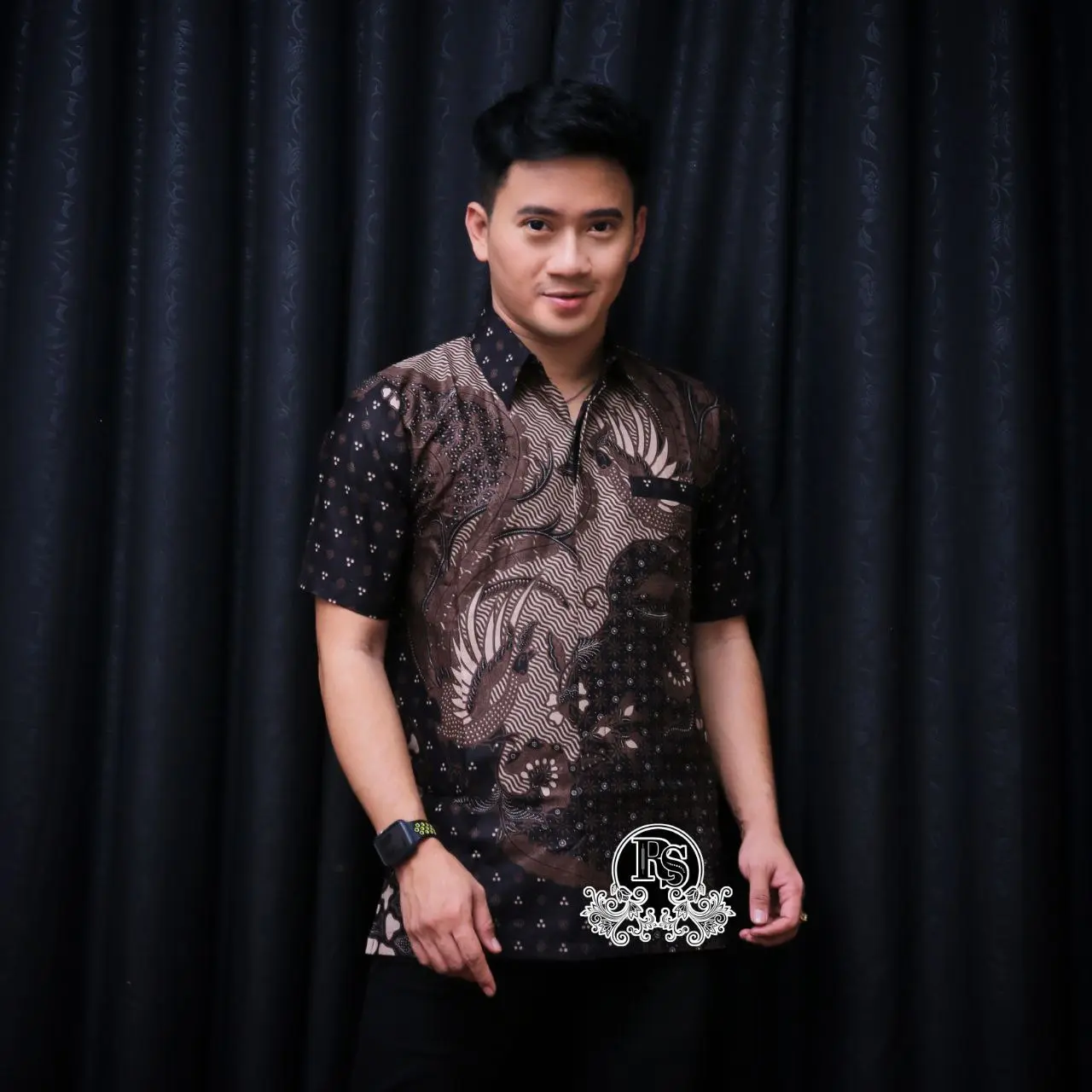 Baju Batik Pria Hem Motif Modern Lengan Pendek Bahan Katun Termurah Lembut Nyaman