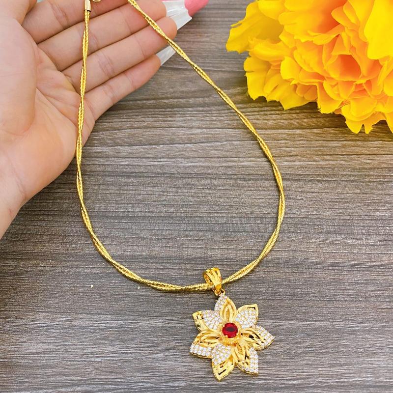 Kiềng dẻo kèm mặt cao cấp Women Dây Chuyền Trang Sức 3
