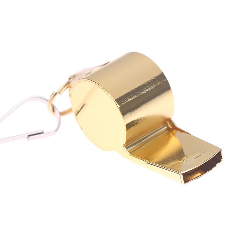 Product Introduction of Gold Stainless Steel Rope Whistle Hanging Neck Outdoor Lifesaving Whistle 7