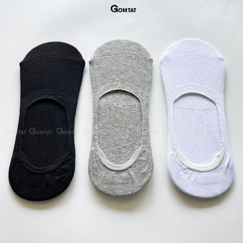 Combo 7 đôi tất lười nam siêu thoáng mát, vớ nam đi giày lười có đệm cao su chống trượt gót chân, tất nam đi giày lười, vớ lười nam Menswear - LUOI02-CB7